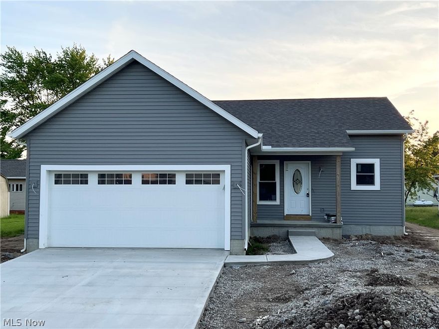 This is a new construction home. A three-bedroom, two full bath ranch style home with an unfished full basement and an attached two car garage.