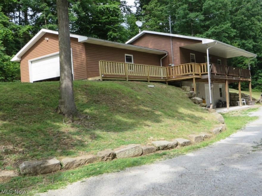 Newer ranch on 5 plus acres. Partly wooded, nice kitchen, attached double garage, deck, walkout basement. Two additional bedrooms possible in lower level. Generator included. Mineral rights do not transfer.