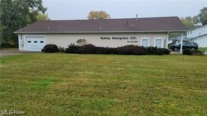 Opportunity awaits for the savvy entrepreneur! 3,200 sf building with large workshop area, 19x22 office / show room, 2 half bathrooms. Quantity 2, 200 amp electric service panels. Quantity 2, 8x12 overhead doors. Quantity 2 man entry doors. Perfect location close to the airport!