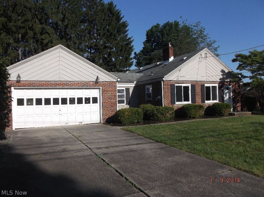 Nice brick ranch with 3 bedrooms, 1 bath, 2 car attached garage and small deck, with nice yard. This Property is eligible under the Freddie Mac First Look initiative to owner occupant buyers only, through 8/17/2014.  Seller is offering an allowance up to $500 to Owner Occupant Homebuyers towards the purchase of a home warranty of their choice. Buyers responsibility to select home warranty company and plan.  Buyer or buyers agent responsible to verify all information contained herein and check with Health, Building, Zoning, EPA, DEA, Tax Dept. or any other requirement for intended use.  To be Sold AS IS - No Disclosures - Room sizes are approximate and not guaranteed - Seller will NOT pay for any inspections - Condition of any appliances are not warranted - Pre-Approval required with all financed offers - Verification of funds required with all cash offers - Listing Co. to hold Earnest Money - Certified Funds Only.