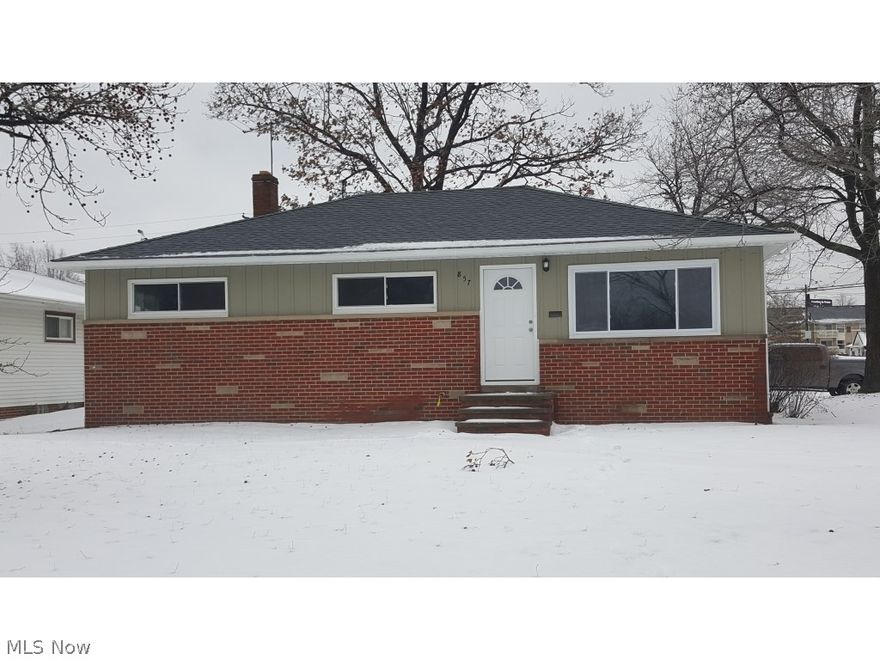 Beautifully renovated ranch style house with extensive updates including a completely remodeled kitchen with granite counters and breakfast bar, brand new GE appliance package, under cabinet lighting, crown molding with LED lighting, insulated windows, glass block windows, refinished hardwood floors in living and dining rooms, remodeled bath and half bath, new furnace, new hot water tank, new electric panel, new roof, basement is 75% finished which offers an additional 810 sq ft of living area bringing overall size to almost 1900 sq ft. Basement offers a rec room, bedroom (with closet), bar area and full bath with shower, new carpeting throughout, new flooring in kitchen and bathrooms, freshly painted interior and exterior. This house has it all!!!!