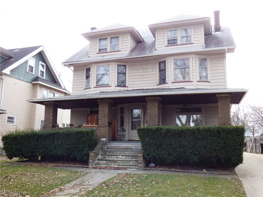 Large side-by-side duplex on West Blvd.  Each side has about 1452 square feet of space including 3 bedrooms, good sized  kitchen, Large dining room and Living room, Full bathroom, A finished 3rd floor with 2 rooms and storage, and its own full basement that is not shared. There is a 3 car garage and  a newer cement driveway.  There is a gas fireplace on both sides in the living rooms.  Both sides have hard wood floors throughout the dwelling. There is a large front porch for everyone to sit and enjoy.  The backyard is mostly fenced in.    Schedule your showing today.