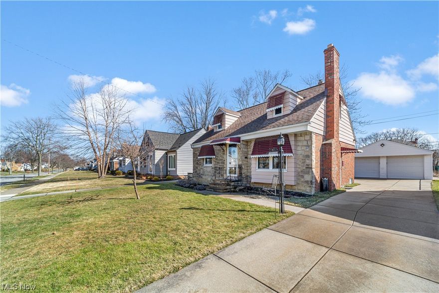 1678 Temple Ave is an immaculate turn key brick and stone home in the heart of Mayfield Heights. As you enter this beautiful home you will be impressed by the large living room and formal dining room that boast gleaming hardwood floors and a beautiful fireplace and mantle. Just beyond the formal living area you will find a large primary bedroom, an updated bathroom, and a newer renovated chef's kitchen with tons of counter space. The second level features a cozy loft area and a large room separated by a dividing wall. The second floor was originally 2 separate bedrooms and could easily be converted back to 2 rooms by adding a doorway if the new owners desire. The lower level contains a charming paneled family room and a beautiful private office/study which create a perfect environment for someone who works from home. The basement lower level also has a full bathroom with stall shower and built-in shelves as well as a large laundry and utility room. The exterior living space is the fine