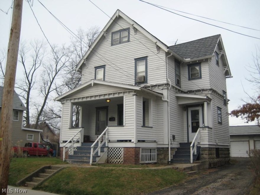 Baird St duplex with 3 car garage. Everything brought up to code in last 12 months. Both units currently rented totaling 1050 per month.