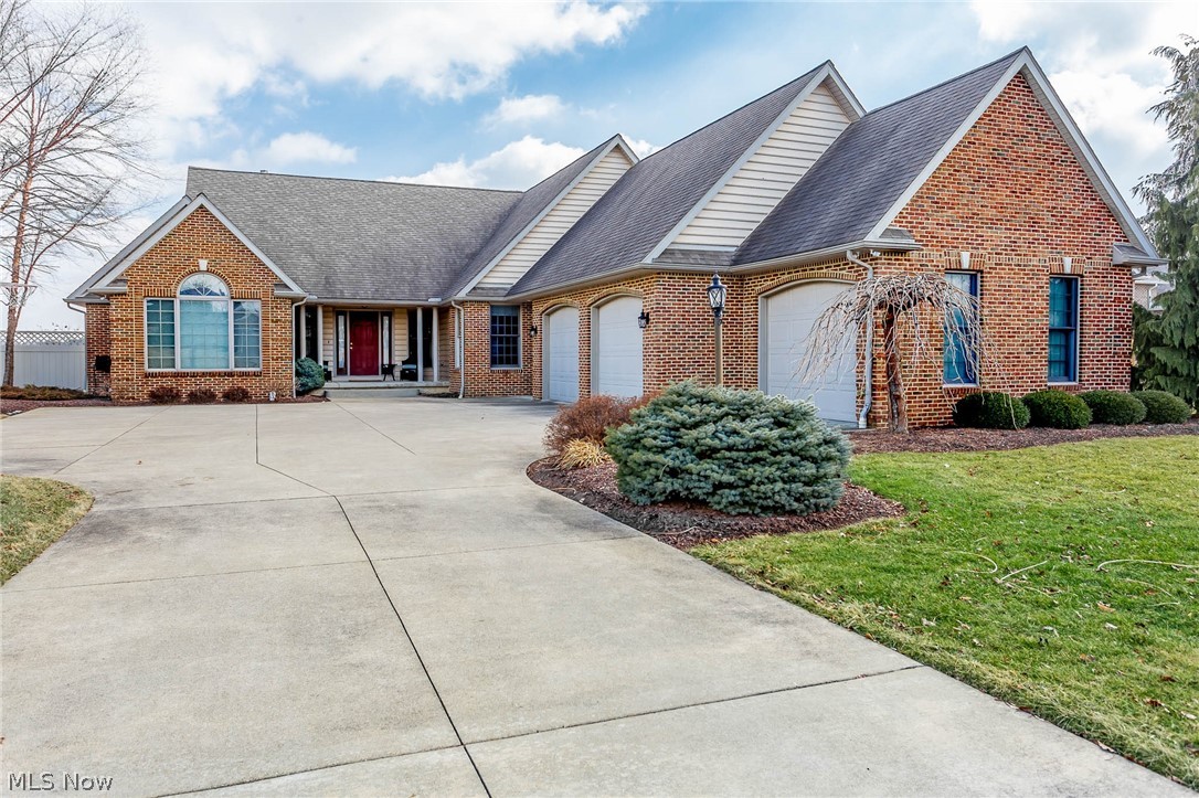 WELCOME TO YOUR NEW HOME. This 2,545 sq ft house has all of the bells and whistles you are seeking. The amazing features of this home include a split bedroom floor plan with the master suite on one side of the house and the additional 3 bedrooms on the other, a large kitchen with high-end appliances and a breakfast nook, a huge family room with a gas fireplace and French doors leading to the back yard, a whole-house sound system and a security system, a 3-car heated garage, and a gorgeous yard that backs up to a nature preserve and features a an in-ground pool (14' x 28') and patio with a fire pit. In addition, there is a full, unfinished basement with 11-ft ceilings and an unfinished room above the garage that is hard-wired for electric heat- the possibilities in these two spaces are endless! Schedule your private showing today.