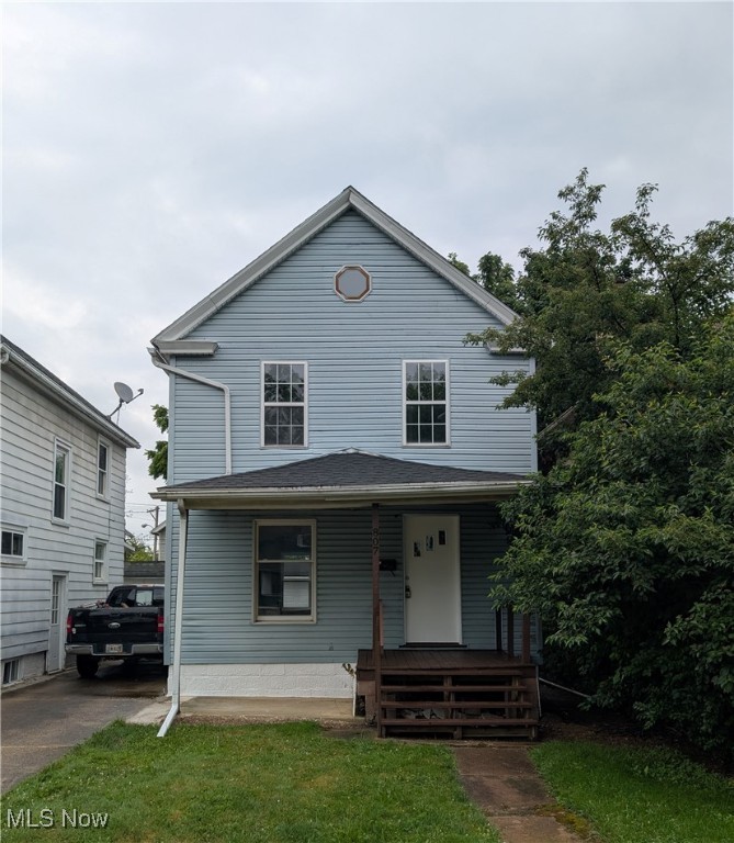 Extensively renovated, spacious 3 bedroom, 1 bathroom house with an excellent layout. The house has too many updates to list here, but a few are new kitchen cabinets, countertop, vanity, toilet, tub surround, quality luxury vinyl plank flooring including in attic, light fixtures, electric box, hot water tank, garage door, dehumidifier, drywall on the first floor, paint, etc. The house has a finished walk-up attic that could be used as a spare room for multiple purposes. The second floor has three bedrooms and one bathroom. Downstairs has a foyer, a huge living room, and a kitchen. The house has a garage and a basement. The furnace and half the roof were replaced within the last three years. The other half of the roof was just done this August.