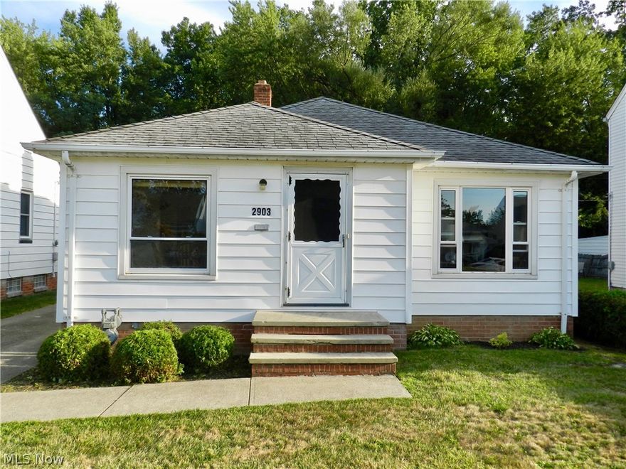 Welcome home to this 3 bedroom 2 bathroom ranch in the heart of Parma.  Ideal, quiet location has park, schools and convenient highway access nearby.  This well-maintained home boasts ideal first floor living with an eat-in kitchen that adjoins a larger family room. The house then graces 3 bedrooms and a full bathroom.  A finished recreational space downstairs offers an additional 500 square feet of finished space that has glass block windows, ceiling, paneling, and a built-in bar.  A full laundry space has a double washtub with an adjacent full bathroom.  A secondary space downstairs could offer a convenient spot for the hobby or craft type seeking a utility space.  Vinyl windows, vinyl siding, newer carpeting, fully insulated, gas furnace, and newer hot water tank to name a few.  A concrete driveway leads to a detached 2 1/2 car garage with a backyard that enjoys private wooded views.  Includes appliances as well as washer and dryer.  Don't miss this one.