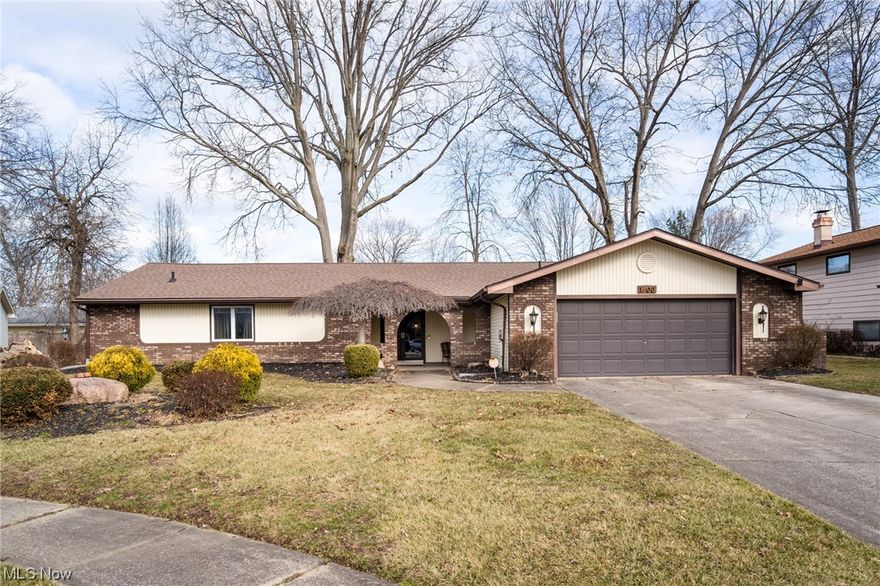 One floor living on a quiet cul-de-sac! This charming 4 bedroom, 2 bathroom ranch style home is not only move-in ready, but also offers the convenience of a single-level living experience with no steps. The living room has a cozy wood burning fireplace, french doors that open to your covered patio (added new in 2020!), brand new carpet, and easy sight lines to the eating space and kitchen. The primary bedroom has plenty of closet space and an attached bathroom. This master suite is split from the other 3 bedrooms for maximum privacy. The laundry room is conveniently located down the hall with garage access. The roof was replaced in 2014 and an all new HVAC system was installed in 2018 including an electrical re-wire to accommodate the furnace and central air. There is a Ring doorbell, security system and radon mitigation system in place for your peace of mind. Call your favorite agent for a tour today!