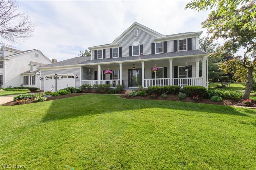 Picture perfect describes this beautiful St. Ives  home with approx. 2,912 sq.ft. plus an additional nearly 1,000 sq.ft. in awesome finished lower level. Designed for entertaining inside & out, it offers an open floor plan that flows from the foyer entry to formal living & dining rooms, office with built in bookshelves, spacious kitchen which is open to family room, 12’ x 20’ deck & 20’ x 23’ stamped concrete patio w/fire pit. There are 4 bedrooms on the second floor, all with new carpet, 2 ½ baths & walk-in linen closet. The master suite includes master bath with jetted tub, dual sinks w/new granite countertop & glass tile backsplash, spacious walk-in closet & separate shower & commode. The finished basement features an impressive “man cave,” rec room, & second office, craft, or utility room. The extensive list of updates in the last 4 years includes granite kitchen countertops, stainless steel appliances, Pella windows throughout, Pella front door, sliding door from kitchen to deck,