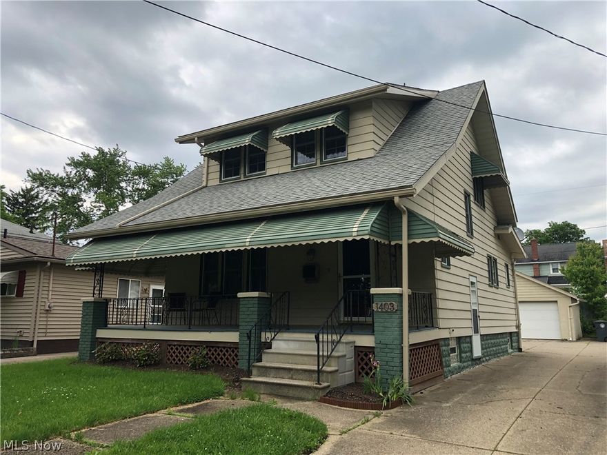 Hello once more Firestone Park shoppers!!  I am happy to bring to you yet another quality listing!  Welcome home to 1403 Dietz ave.  This 3 bedroom colonial has much to offer its new owner including~ a formal dining room with lots of natural woodwork throughout, Nice size front porch perfect for spring-summer and fall sitting, paved driveway, 2 car detached garage with opener, applianced kitchen, vinyl windows, central air, priced under 85,000! And seller offering a Home Buyers Warranty!  Call Today!