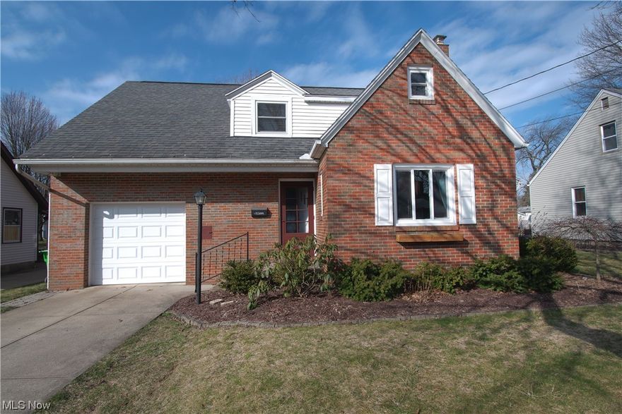 Welcome to this charming 3-bedroom brick bungalow in the excellent-rated North Canton school district. As you enter this beautiful home, you will love how bright and airy it is. The first floor has a lovely great room with a wood-burning fireplace and a walk-out to the covered patio, a convenient half bath, and a spacious kitchen. Enjoy family time in the large kitchen with stainless steel appliances, plenty of cabinets (white), counter space accented with a tiled backsplash, a double-sided sink, and access to the fenced-in backyard. The large backyard is a great space to relax and entertain family and friends on those warm summer days. Upstairs you will find three bedrooms with hardwood floors and a full bath featuring a tub-shower combo and a large vanity with storage space. Updates include a new garage door & opener, windows, fence, water softener, dishwasher, microwave, garbage disposal, kitchen cabinets, and radon fan. A great find located in the heart of North Canton, close to pa