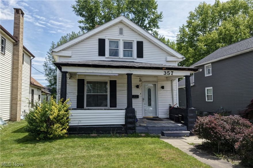 Great opportunity for an affordable fixer upper or rental property. Home is 2 or potentially 3 bdrms. Main level has living room, dining room, and kitchen leading out to porch and large backyard with privacy fence. 2nd level has 2 bdrms with bonus area.