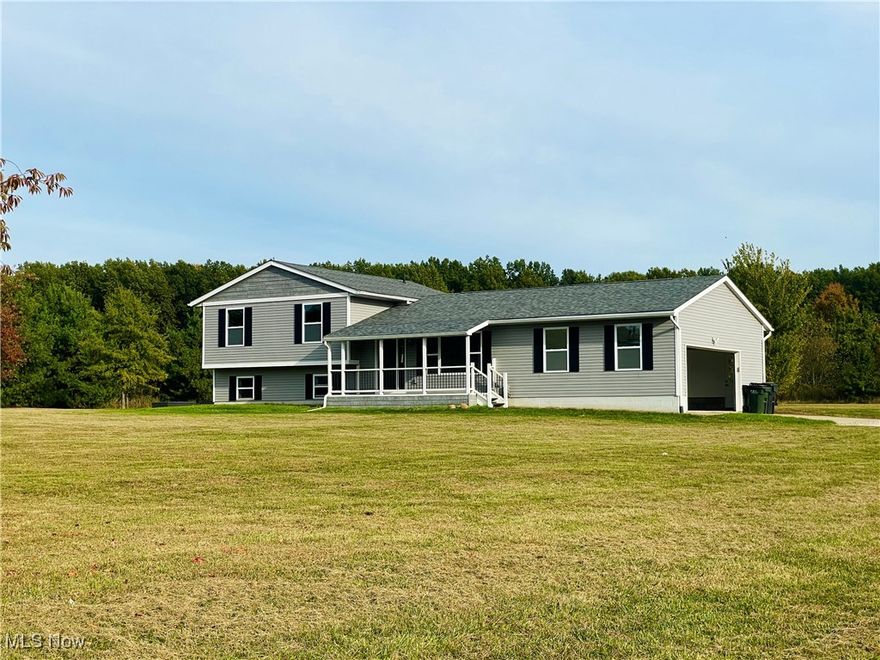 Escape to the peace and privacy of country living in this beautifully renovated 3-bedroom, 2-bath home set on just over 6 scenic acres in the sought-after Edison School District. Tucked away on a quiet road, this property offers a perfect mix of open space and wooded acreage complete with walking trails that invite you to explore and enjoy the natural beauty surrounding you. Inside, the home has been thoughtfully updated from all-new siding and gutters, brand-new flooring throughout, and a stunning kitchen featuring quartz countertops and modern finishes. Both bathrooms have been tastefully updated, and there's even potential for a third bath. the lower level is already roughed in and ready for your finishing touch. Whether you're relaxing on the porch, exploring your private trails, or simply taking in the peaceful country views, this home delivers the space, comfort, and charm you've been searching for.