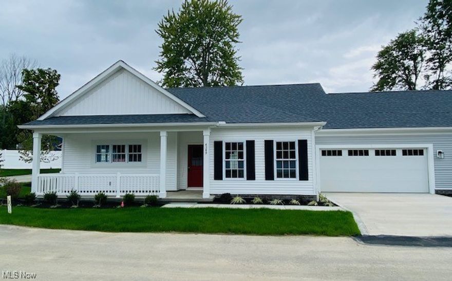 This property qualifies for a 5-Year 100% property tax abatement. This spacious 1,541 sq. ft 2 bedroom, 2 bathroom ranch are nestled on a quite private oasis 1 block from downtown Willoughby! This unit will include upgraded features such as Aristokraft cabinets, granite/ quartz countertops in the kitchen and baths. Luxury Vinyl Plank flooring in the foyer, kitchen, dining area, and hallways. A large Kitchen and Dining Space, Laundry room off the 2 car Garage and Many more features such as tile Shower and modern light fixtures. All this in a great location near shops,dinning, and entertainment in Downtown Willoughby! Ready for Occupancy. Interior Photos are for illustrative purposes only. Not of actual unit.