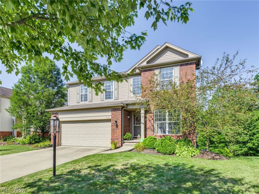 This beautiful and Fully updated home is ideally situated on one of the most private lots in the development as it overlooks acres of undeveloped land. Inside you'll find an attractive open floor plan with an updated kitchen featuring Tile back splash, Center island w/ granite counter top and White soft close cabinetry. Kitchen provides access to the large two level deck and is open to the family room making it ideal for entertaining. Family room features gas fireplace and New carpet! Main level is completed with a formal dining room or den option, a first floor laundry room and updated half bath. Upstairs boasts 4 large bedrooms and 2 full bathrooms. The vaulted master suite is beautiful with a recently renovated masted bathroom and 13 foot walk-in closet! The finished lower level adds approx. 500 Sq ft of living space to this home and walks out to a nice patio with great views. The basement has been pre-plumbed for a future bath. This level can be your private retreat or an entertain