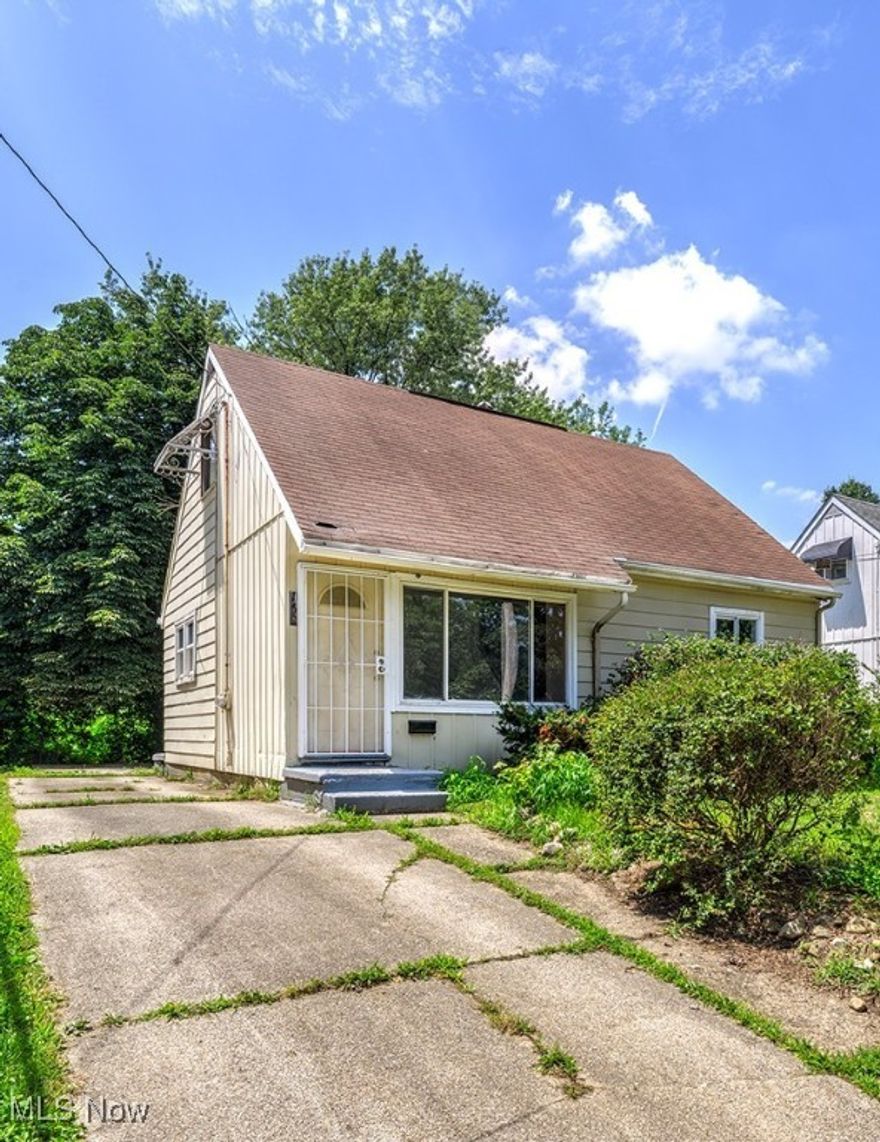 Charming Cape Cod in Goodyear Heights with 4 bedrooms! This cozy yet spacious home is perfect for families, first-time buyers or investors. Step inside to find an inviting eat-in kitchen, living room, 2 first-floor bedrooms, and a full bath for added convenience. Upstairs, there are 2 generously sized bedrooms which are ideal for a primary suite, guest rooms, or home office space. The full basement includes laundry hookups and offers great potential for storage or finishing down the line. This home is being sold As Is, presenting a great opportunity to personalize and build equity in a desirable neighborhood. Located close to parks, schools, and shopping with easy access to major roads. Don't miss this affordable gem in a well-established community!