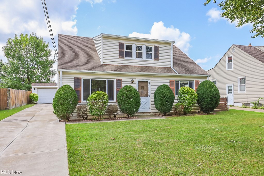 Welcome Home! Charming Cape Cod in the Heart of Brook Park! Bring Your Finishing Touches to this 3 Bedroom 1.5 Bath Home. Large Eat-In Kitchen has Unlimited Potential. Sliding Doors in Kitchen Lead to Large Covered Patio. Living Room, 2 Bedrooms, Huge Utility Room and Full Bath on Main Floor. Master Bedroom Listed Dimensions cover the Upstairs. It is currently framed in for 2 additional Bedrooms or can be a Single Bedroom. There is also a Half Bath Upstairs. Newer Driveway, Roof, Vinyl Windows & Vinyl Siding. Large 2+ Car Garage w/Opener. Yard is Fully Fenced and just needs Driveway Gate. Side Door Leads to Isolated Storage Room which houses the Electrical Panel.