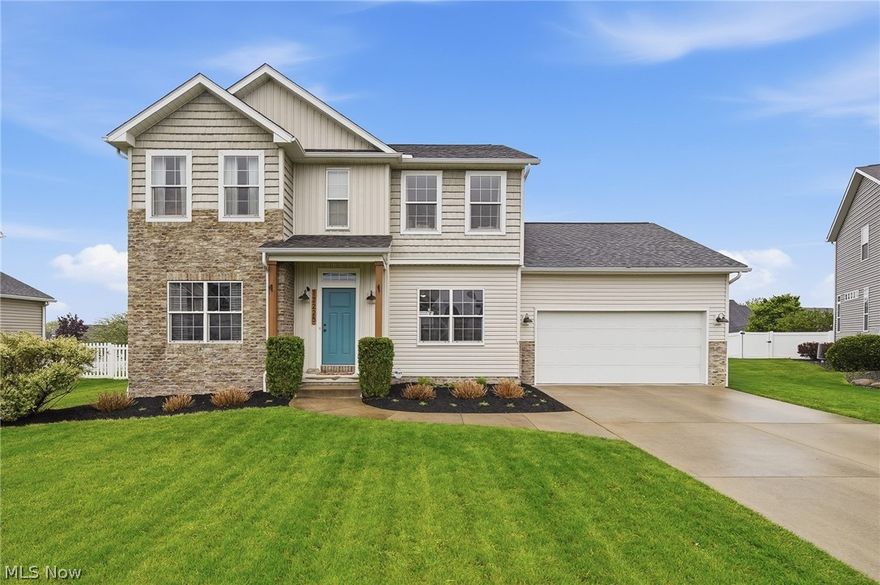 Welcome to 12225 Titano Circle NW in Uniontown—an exceptional 4-bedroom, 3-bath home located in the highly desirable Highland Reserves neighborhood. Combining comfort, space, and modern style, this beautifully maintained property is ideal for both everyday living and entertaining.

Step inside to a bright, open-concept layout where the kitchen seamlessly flows into the spacious living room, creating the perfect gathering space. The kitchen features a large eating area in addition to a formal dining room, offering flexibility for both casual meals and special occasions. The inviting living room is highlighted by a stunning glass-tiled gas fireplace, adding warmth and a touch of elegance.

The first floor also includes a versatile den/office, a convenient half bath, and a dedicated laundry room—designed with both function and comfort in mind.

Upstairs, you’ll find a relaxing primary suite complete with a luxurious en suite bath, along with three additional generously sized bedrooms and another full bath. Each bedroom features walk-in closets, providing ample storage throughout the home.

Additional highlights include an oversized two-car garage with extra depth—perfect for storage, hobbies, or larger vehicles. Step outside to your own private, fully fenced backyard oasis, complete with a patio and built-in fire pit—ideal for entertaining or unwinding.

This home is also equipped with a radon mitigation system for added peace of mind and is located within the highly regarded Lake Local School District.

Don’t miss your opportunity to own this move-in-ready home in one of Uniontown’s most sought-after neighborhoods—schedule your private showing today before it’s gone!