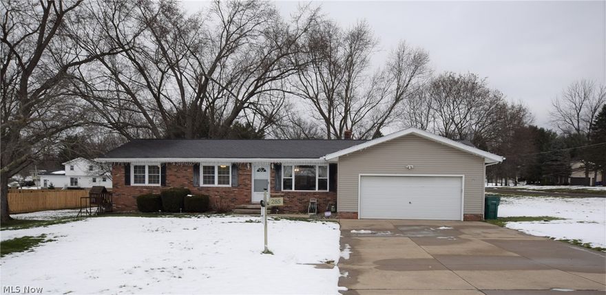 Welcome home to 285 Vesper Road! This beautiful, move-in-ready, ranch is nestled in Mogadore. As you step inside, you are greeted by a bright and airy feel that the picture window provides the family room. The convenient one-floor living offers a great flow, including three bedrooms and an updated bathroom. Off the kitchen, find a bonus room which could be used as a den, mudroom, office or playroom. The expansive finished basement provides plenty of room to gather! The amazing features do not end there. The exterior boasts a beautiful lot, large concrete drive and vinyl siding complimented by a brick front. Don't miss your opportunity to call this gem “home” and schedule a private showing today!