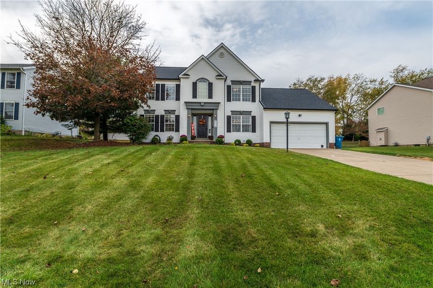 Welcome to 3110 Bear Hollow Dr. in Uniontown! This charming conventional style home features four bedrooms, all conveniently located upstairs, along with two  full baths and one half bath on the main floor. Recently upgraded, the home boasts a new roof, gutters, and air conditioning installed in 2023 along with a new furnace and hot water tank in 2022, ensuring peace of mind for years to come. Inside, the kitchen is equipped with new appliances, making cooking a pleasure. Downstairs, discover a cozy movie room in the basement, perfect for entertaining or relaxing with family and friends. Located in a serene neighborhood, this home offers both comfort and convenience. Don't miss the opportunity to make this home yours. Schedule a private showing today!