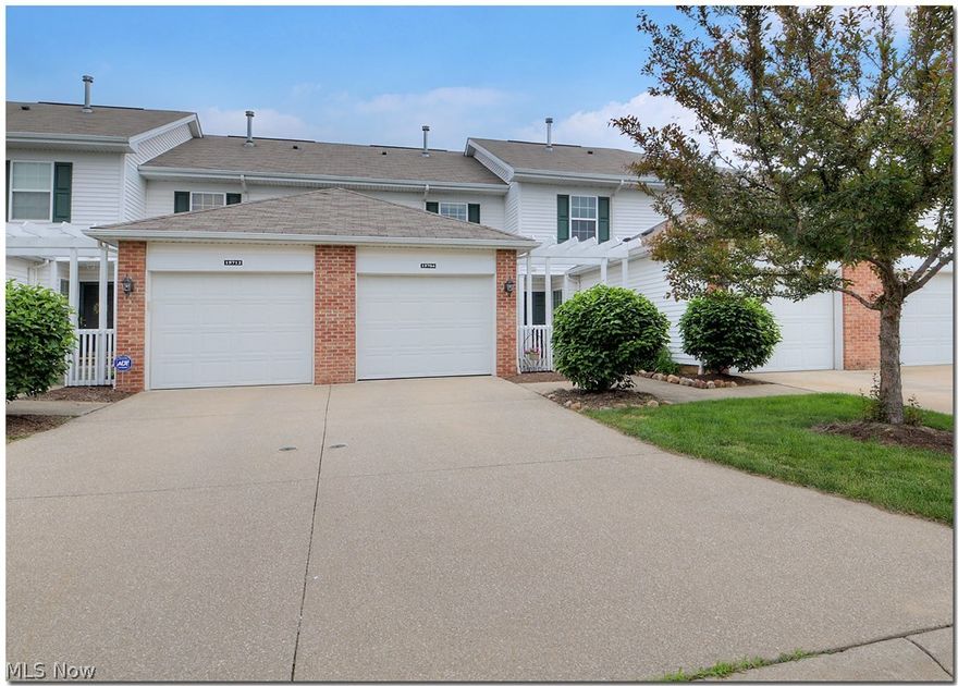 Super neat and clean maintenance free living!  Are you concentrating on your career or tired of cutting the grass? This single family zoned condo is the lifestyle for you.  Its bright peaceful pergola entrance way is perfect for greeting guests or returning from a hard day’s work.  Galley style kitchen comprised of durable grouted vinyl tile, tall bar top counter, in-suite laundry, pantry and yes, all appliances stay! Very functional floor plan.  Comfortable dining/living room combo has neutral tones, newer carpeting and glass sliding doors to the 10x12 covered deck. Powder room and garage entrance complete the first floor. Spacious vaulted master includes plenty of closet space and has loads of natural light.  Generous sized updated full bath trimmed with glass tile counter, backsplash and linen closet.  Front facing second bedroom is neutral and bright. Amenities include, of course, the lake, open green space, playground and basketball courts. Minutes to I-71 and 480.  Call today and