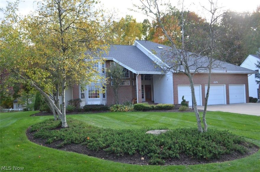 Step into this unique custom home in The Steeplechase! Desirable, open floor plan with a dramatic two story foyer entry and hardwood flooring. The great room is expansive with souring ceilings, masonry fire place and two stories of windows allowing in the natural light. The bayed dinette and formal dining room are also open to the great room. The fully appointed Granite kitchen has hardwood flooring, a breakfast bar and a corner sink windowed to the outdoors.  The first floor also includes a bedroom with full bath and double closets - perfect for a guest or in law suite!  The second story has 3 bedrooms, all with walk in closets.  The owner's Suite has a Whirlpool bath, separate shower, double sink vanity and of course, a walk-in closet! The finished level basement also has an open floor plan. Nice family room, game room with a custom-built bar, 1/2 bathroom, optional dining or game table area and surround sound. Solid Oak doors throughout! Updated furn, roof, skylights, carpet, paint,