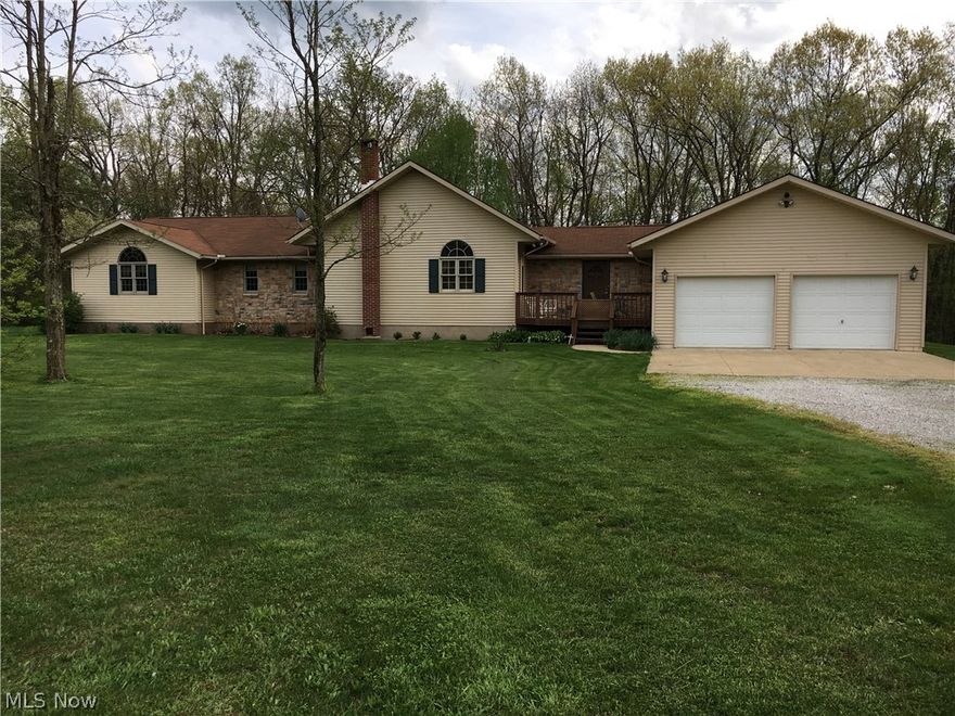 Great Affordable 5Acre Country property. Nice well maintained Home with Beautiful quiet surroundings and a 3 car attached garage, plus a 24x24 detached shop/garage. The Home as a Beautiful Master Suite with that leads to a small back deck looking into the wooded area to enjoy your quiet time. There is Large Living room with a wood burner, loft area 3rd bedroom, Media/Office or Family room, Foyer/Mudroom and a centrally located 1st Floor Laundry, a Partial Basement with 1/2 Bath/lift pump. There are 2 furnaces & an AC. The floor plan flows nicely and the home has been well cared for. WONDERFUL country property yet only about 20 minutes to the Philly Mall. Approx 5 Acres subject to survey and split approvals. 30 Acres total available. Quiet and secluded yet only 20 minutes to the mall!