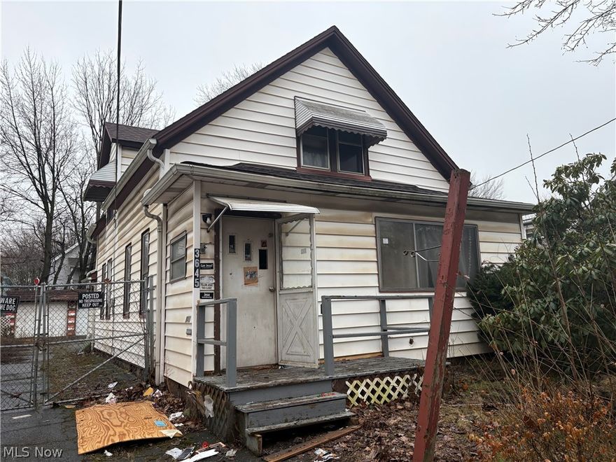 Great opportunity for investors or rehabbers looking for their next project! This 4-bedroom, 1-bath Cape Cod located in the Slavic Village area, just off Fleet Ave, minutes from I-77 and is ready for a full renovation. With solid bones and a spacious layout, this property offers the perfect chance to bring your vision to life and add value. The roof appears to be newer, but the seller does not know the age of it. Buyers, contact your own Realtor for inquires, showings and to make an offer. NO sight unseen offers, No Wholesalers, NO contract assignments and NO seller financing. Seller does NOT have any additional information regarding this property. Being sold AS-IS. Seller will NOT make any repairs.