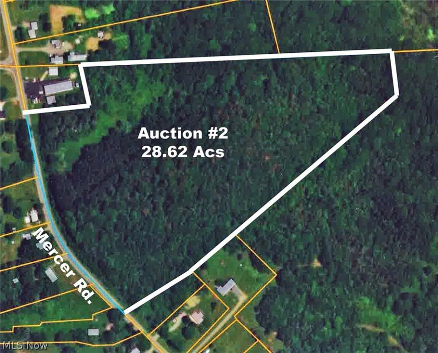 THIS IS AUCTION #2 - Two Absolute Real Estate Auctions - Mercer Co., PA - Wooded Hunting & Recreation Land Or Homesite - Deer – Turkey – Gas & Oil Rights Transfer - ABSOLUTE AUCTION, both sell to the highest bidder(s) on location. AUCTION #1 – 77+ Acres – All Wooded. THURSDAY – OCTOBER 17, 2019 – 5:00 PM. Located: County Line Rd. & Deer Creek Rd., Cochranton, PA 16314. Directions: Take St. Rt. 173 south of Cochranton PA to County Line Rd. and west to Deer Creek Rd. or County Line Rd. east of Rt. 19 approx. 4 miles. - AUCTION #2 – 28.62 acres – All Wooded. THURSDAY – OCTOBER 17, 2019 – 6:15 PM. Located: St. Rt. 58 Mercer Rd., Greenville, PA. 16125. Directions: Just 4 miles south of Greenville, PA or 10 miles north of Mercer. Both tracts with lots of frontage and lay nice. Some timber. Walk them over at your leisure. TERMS ON REAL ESTATE: 10% down auction day, balance due at closing. A 10% buyer’s premium will be added to the highest bid to establish the purchase price, which goes to the