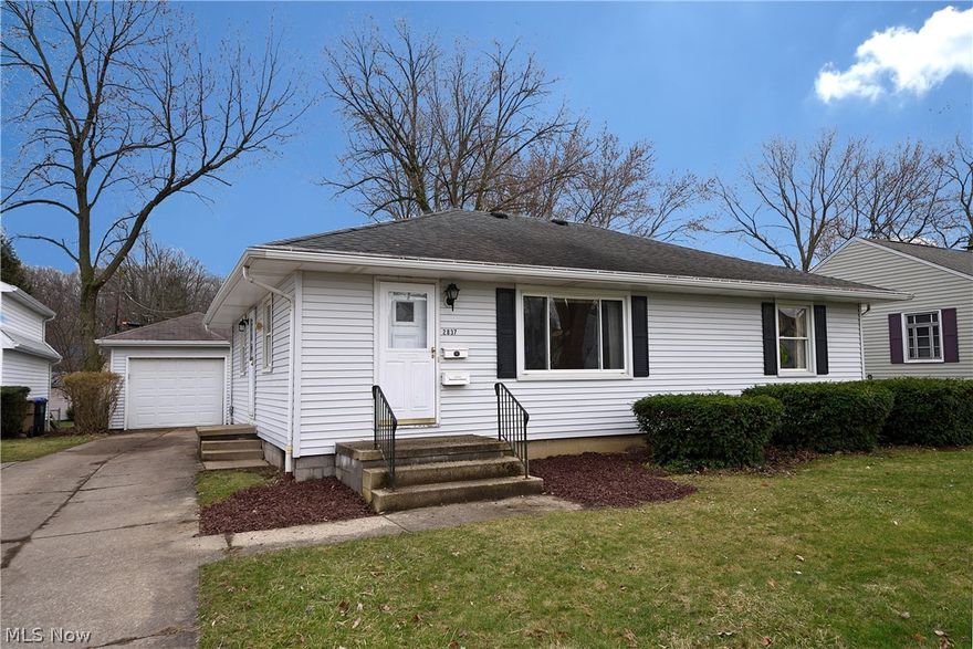 Wonderful 3 bedroom ranch in a very desirable neighborhood of Cuyahoga Falls. The many updates to this home include; new flooring and counter tops in the kitchen, brand new dishwasher, new flooring, toilet and vanity in the bathroom.  The full basement has some nature stone floors in the basement, which also runs through the garage.  The electric panel was updated in 2019. A rear fenced yard, natural hard wood floors, vinyl windows, and a large living room are just some of the amenities.