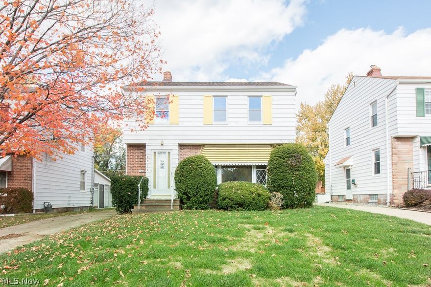 Bring your decorating touches & some elbow grease to make this solid 3 bedroom home yours.  This colonial style home has a great layout.  The first floor features eat-in kitchen with updated cabinets, formal dining room, and spacious living room with coved ceiling & hardwood floors.  The second floor has a full bath, three bedrooms, two of which are larger than most typical homes in the area & the master features his & hers closets.  The basement is half finished & has a separate commode room in laundry/utility side.  Additional features & updates include vinyl windows, updated breaker panel, newer architectural shingle roof, high efficiency furnace & AC 2012, two car garage with newer overhead doors.  All Appliances & 12-Month Home Warranty Included!