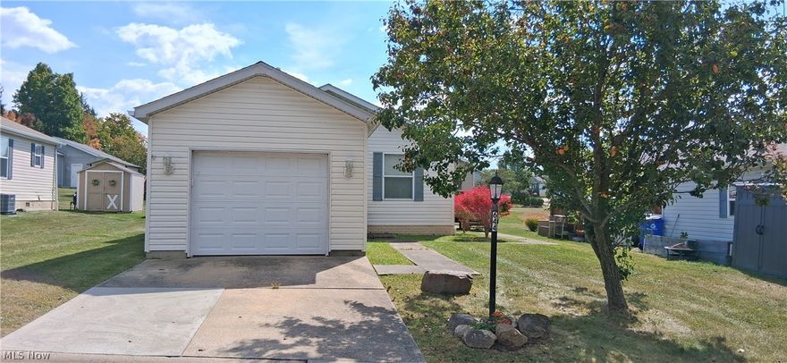 Looking for a turnkey lifestyle? This pristine, fully furnished ranch in the Lakeside Terrace Community offers effortless one-floor living. Neat, clean, and completely move-in ready, this home is perfect for those who want to skip the stress of moving furniture and start living on day one. All furniture and two large-screen TVs convey with the property. This property has a spacious layout with 3 bedrooms and 2 full bathrooms. The large open kitchen features a sleek black appliance package.  For outdoor living a sliding glass door leads to your own private deck—perfect for morning coffee or evening relaxation. Experience a friendly, active community designed for comfort and recreation. Enjoy the heated swimming pool, resident clubhouse, and a stocked pond for catch-and-release fishing. Pet-Friendly: A great neighborhood for walking (must be leashed). Note: Owners are responsible for their own lawn care and the maintenance of any personal exterior installations. Don’t miss this opportunity to own a fully equipped home in a lovely community.