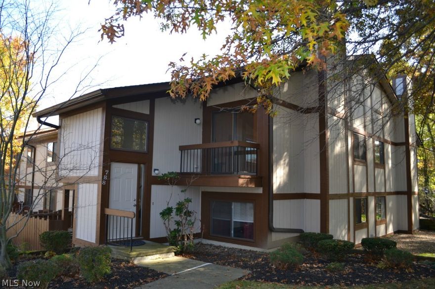 Beautiful corner unit overlooks picturesque setting.  Light and bright inside; all freshly painted and new carpet.  NEW: windows throughout, furnace & C/A, stainless steel appliances, countertops, flooring, lighting, hardware & faucet in kitchen.  Cathedral ceilings in living room/dining room combination.  Woodburning fireplace with blower.  New entry floor.  Plenty of closet space with a 12x4 closet off the living room. Also a pull down attic storage in closet off master bedroom.  In unit laundry with washer & dryer included.  This is surely one you won't want to miss out on.