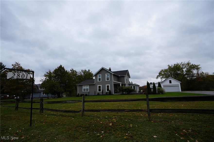 Come and discover this spacious freshly renovated farmhouse with both modern amenities and traditional charm, offering ample room for a large family or for those who need extra space for an office or guests. This 5 bedroom,  2 1/2 bath home provides comfortable living with storage galore, walk in pantry, custom organized primary closet, mudroom, coat room. Freshly painted,  custom window treatments, top of the line flooring thru out.  4+acres of land offers privacy and outdoor opportunities with 3 patio areas, plenty of room for gardening, recreation, or even potential hobby farming or homesteading. The 5 car garage has new siding, gutters and roof and offers walk up storage. There is even space to park the RV!