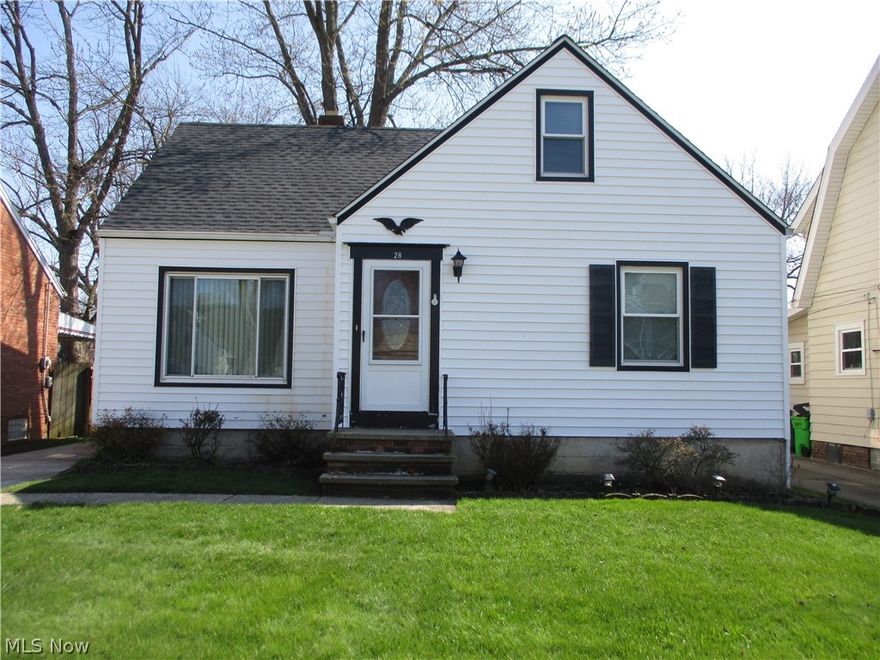 What a great find in the Bedford area, a Cape Cod home with 4 bedrooms and an half bath on the second floor.  This home is clean and well maintained.  A large bright living room welcomes you into this home.  The kitchen and dining room are good size for family and guests.  The refrigerator and range finish off the kitchen.  All four bedrooms are nice size with good closets.  The basement is finished off on one half with a very large rec room with fresh new carpet.  The washer and dryer are also included with the home.  The yard has plenty of room for all activities with the family.  The one car garage has room for 2 cars in a line and features a Nature Stone floor.  Come visit this home and be surprised on what a find.