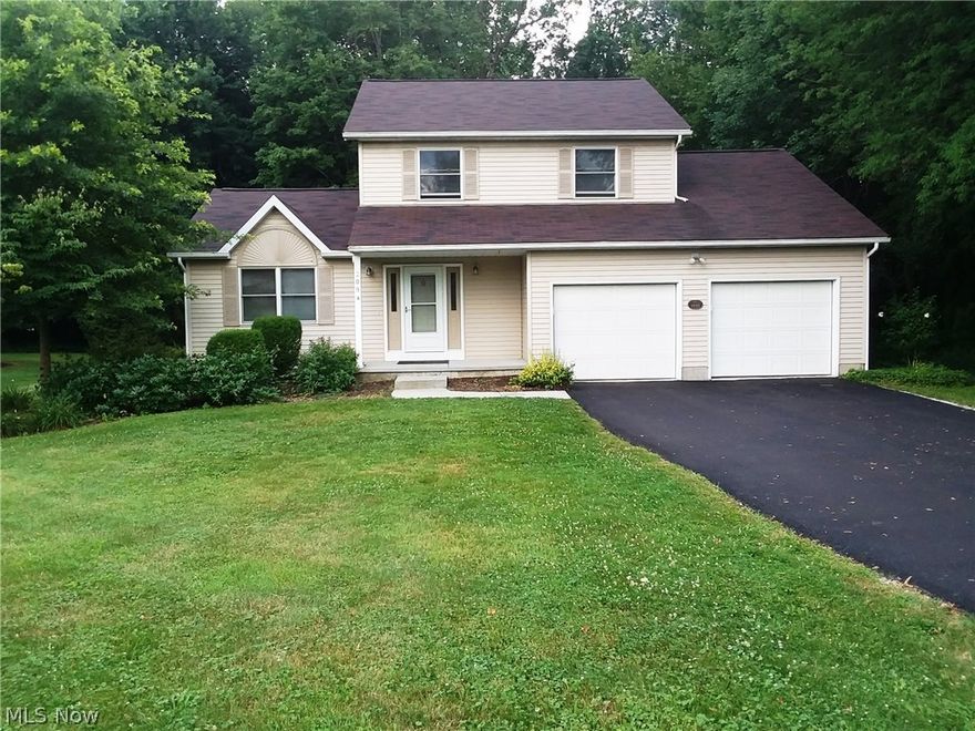 Welcome home to this lovely house in Green. Three bedrooms with two and half baths. Kitchen has open concept with dining area opening with new slider upon deck to private back yard. Side yard is open to woods on west side. Newer carpet, newer A/C, new Train furnace, new flooring in the kitchen. Don't miss your chance on this wonderful home in this great location. New asphalt driveway.