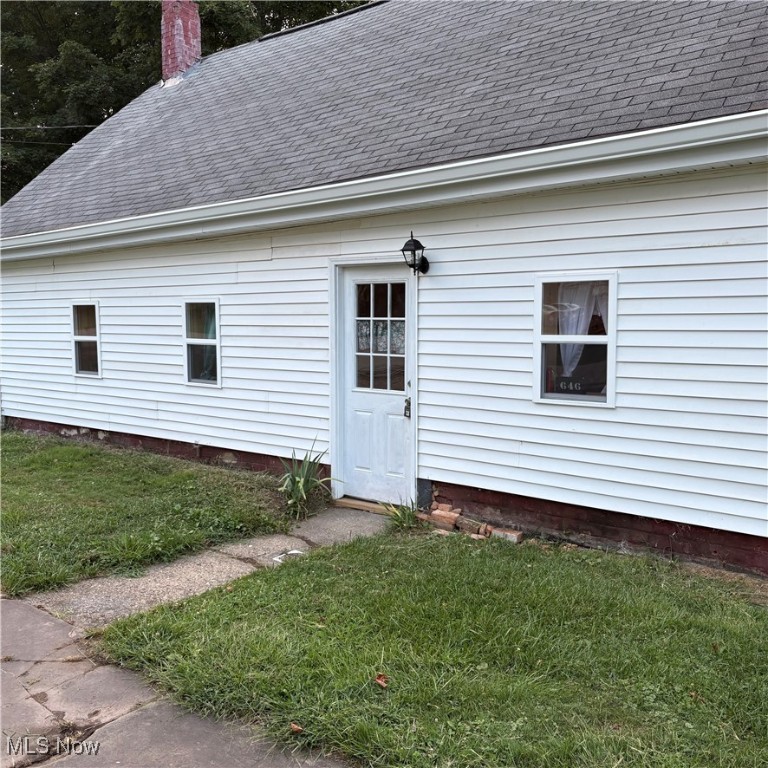 If you are looking for a quiet back yard on a quiet street. See this 1 1/2 story , completely redone, freshly painted and updated with a newer kitchen, complete with appliances and built-in dishwasher. Dining room with coffee bar and extra storage. Washer in bathroom,
Gas dryer in Laundry room with exit to the beginnings of a pretty patio. Spacious Living room with small Electric Fireplace, two new windows and laminate flooring. Upstairs there is two cozy bedrooms with newer carpets and new paint. The bedrooms have slanted ceilings and small closets. They are so cozy warm in the winter and with each bedroom having its own air-conditioner- it can be comfortable all year round. In the summer you can enjoy the big backyard by your own Bonfire or Grill. There is plenty of shade. and it is big enough to invite your family tree for dinner. A great place for a pet or two. This home is walking distance to Ravenna's beautiful Park at the end of Highland . Also nearby is a Dollar Store and several fast foods.