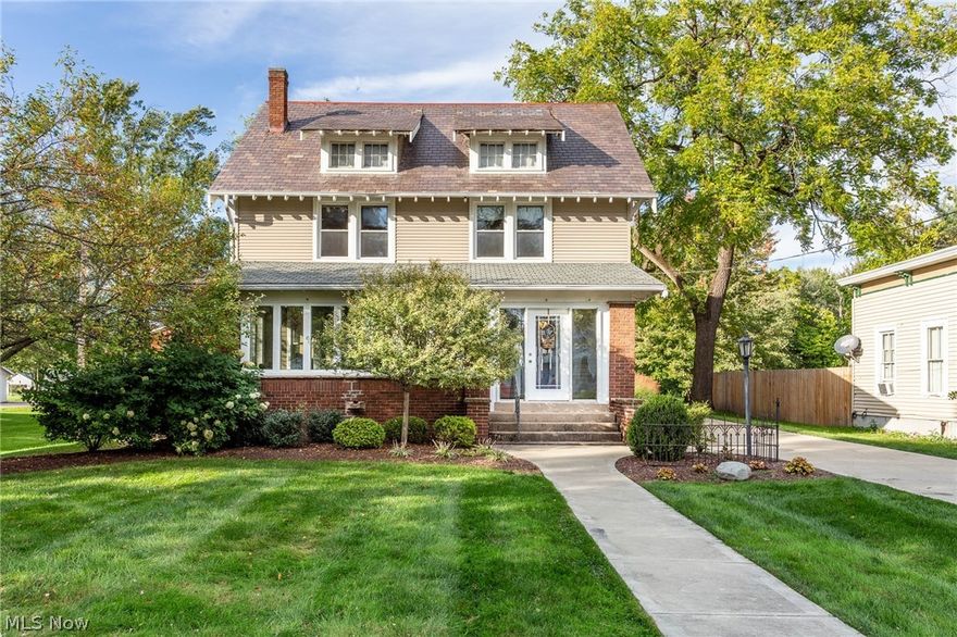 Looking for a century home with today's modern features? This home as it all! Newer windows, furnaces, A/C, Carpet, Siding, Concrete driveway, Deck, Stone patio with fireplace, HUGE heated/insulated out building with second floor with Hoist, new basement floor. You will be impressed by the office/library with build-in book cases and wooden beams! Come see this one of a kind home just West of downtown Lagrange!