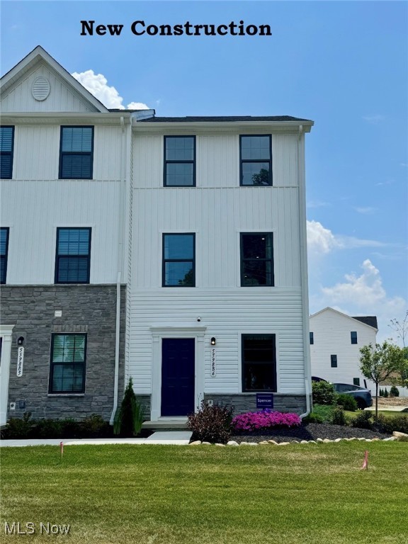 Enjoy convenience to all of your favorite places in Mentor-on-the-Lake. Giant Eagle, Chipotle, and Subway are all within a mile of the community. Located directly across the street from Mentor Beach Park you'll enjoy the lake views and close proximity to the park. Whether you’re running errands or planning a night out, you’ll be close to everything you love. The Spencer floorplan combines the amenities of single family living with all of the conveniences of a townhome. The entry level features a 1 car garage and a bedroom with a full bath. A great place for guests or a home office. The main level features an open concept with gourmet kitchen, breakfast bar, and spacious living room. The upper level hosts 2 additional bedrooms and 2 full baths. Everyone gets their own full bathroom!! The home is move-in ready with all appliances included. Schedule your appointment to see the most affordable new construction in the Mentor School District! Photos are for illustration purposes only.