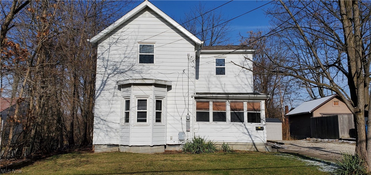 Enjoy the convenience of this four bedroom, one bath colonial located minutes from Kent's downtown, with shopping, farmer's market, and entertainment. This home is move in ready with many updates, that include, replacement windows, newer roof and gutters (2019), hot water tank (2017), electrical box upgrade (2024), and recently serviced furnace. The three season porches can be used for storage, mud rooms, or relaxing with a cool beverage. The shed, and patio compliment the nice sized backyard. This home is must see at an affordable price!