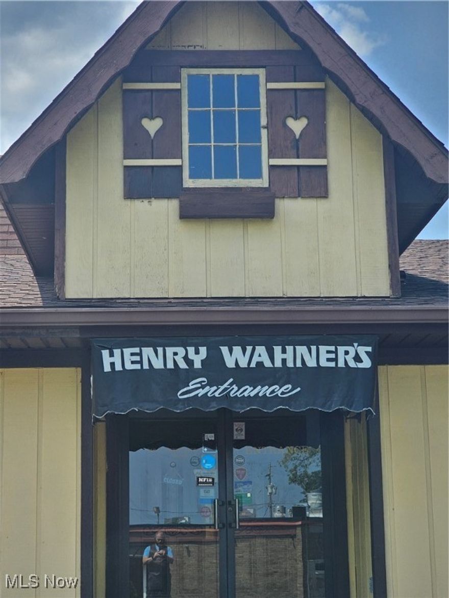 PLEASE DO NOT APPROACH EMPLOYEES!!! DIRECT ALL QUESTIONS TO BROKER.
BUSINESS & BUILDING
Henry Wahner's Restaurant – Established in 1956
Located at 1609 E Main St, Kent, OH, Henry Wahner's Restaurant has been a cherished community institution for nearly 70 years. Specializing in authentic German and American cuisine, this family-owned establishment has become renowned for its generous portions, nostalgic atmosphere, and traditional recipes that have stood the test of time.

Key Highlights:

*Established in 1956, offering nearly seven decades of culinary excellence and history.
*Signature dishes include Prime Rib, Wiener Schnitzel, and Surf and Turf.
*German specialties like Sauerbraten, Spaetzle, and homemade sausages are local favorites.
*Known for enormous portions and a welcoming, "mom-and-pop" ambiance.
*Features a full bar, with a selection of wines and beers to complement the hearty meals.
*Cash or check only, which maintains the restaurant's old-world charm.
*Conveniently located on a high-traffic road in Kent, OH, drawing regulars and travelers alike.
This is a rare opportunity to acquire a well-established and beloved local restaurant with deep ties to the community. Henry Wahner's offers significant potential for growth while benefiting from its existing loyal customer base and strong reputation.