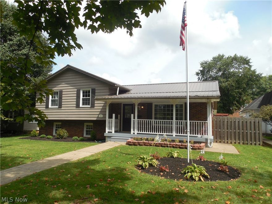 This a nice Split Level home close to the Coshocton School Campus.  There are four levels to this home.  The main level consists of kitchen, eating area and living room.  There is a nice sized porch off of the main level at the front of the house.  There also is a spacious sun room with new carpet at the back of the home. The upper level has 3 bedrooms 1 bedrooms has new carpet and the other 2 have laminate and a full bathroom.  In the lower level just a few steps down from the main level, you will find a nice comfortable family room with new carpet, a small office and a full bathroom.  The hallway between the bathroom and the office leads to the attached 24' x 22'  2 car garage.  The fourth level and lowest level has a nice sized bedroom with new linoleum as well as a laundry/utility room. The back yard is fenced in with a privacy fence and across the driveway is a shed for storing mower and other lawn supplies.  A new metal roof was just put on in 2017.   Call today to schedule a pri