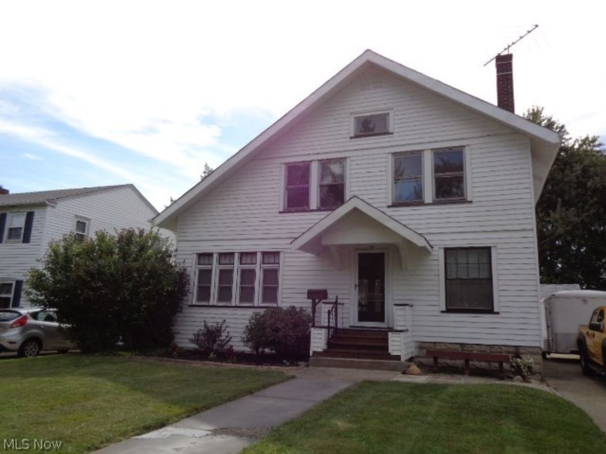 Large Home With Character near the Hospital. Beautiful woodwork throughout the first floor. French Doors lead to a study off the oversized living room. Built in cabinets in the dining room a fireplace in the living room and beautiful wooden spindles on the open staircase show all the characteristics of the 1915 era. Updates include the electric, furnace with AC, upstairs bath , kitchen. and a freshly painted exterior. There is a half bath in the basement and plenty of storage. Fenced yard with room to play. Don't miss this one.....