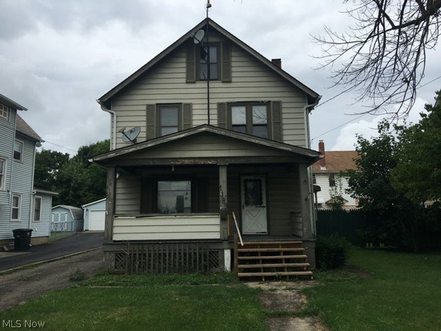 3 bedroom 2 story home with nice sized living room, kitchen and dining rooms...full basement, 2 car detached garage and fenced back yard.  Property being sold in  as-is condition.