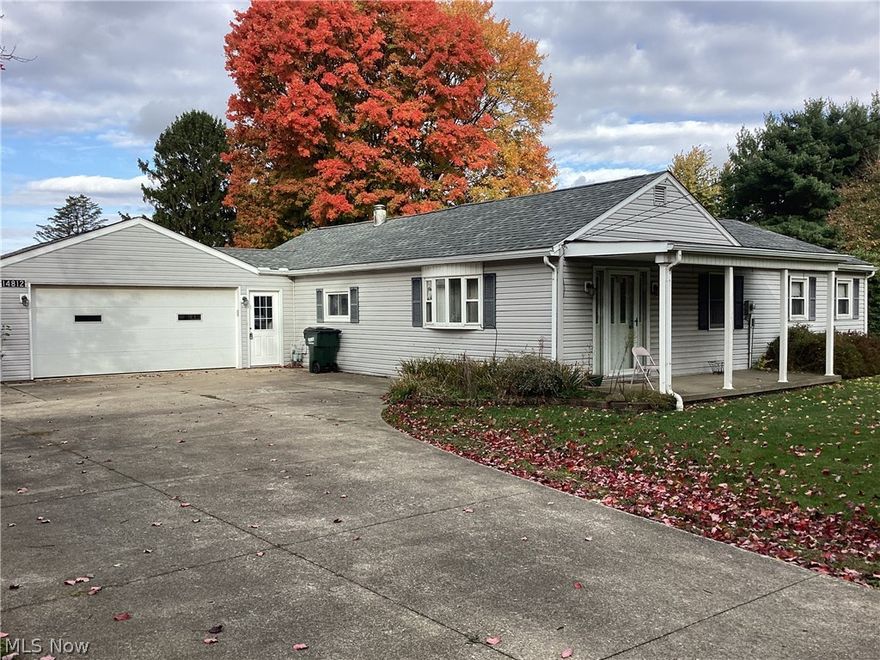 Great ranch home on almost 1 acre in Chippewa LSD. Home features 3 bedrooms and 2 full baths with an inground pool. Newer shingles and vinyl siding and replacement windows. Large master suite with full bath and sliding door to backyard. Home being offered with all appliances including washer and dryer. Fridge was new in 2022. 
Gas heat and Central AC. Two car attached garage with additional 19 x 20 bonus garage workshop area attached. Nice front porch concrete driveway and deep lot with small out building at the rear of the lot. Home is being sold "as is". Seller has no knowledge of pool liner condition and pump had been working several years ago. Extra solar cover for the pool in the garage