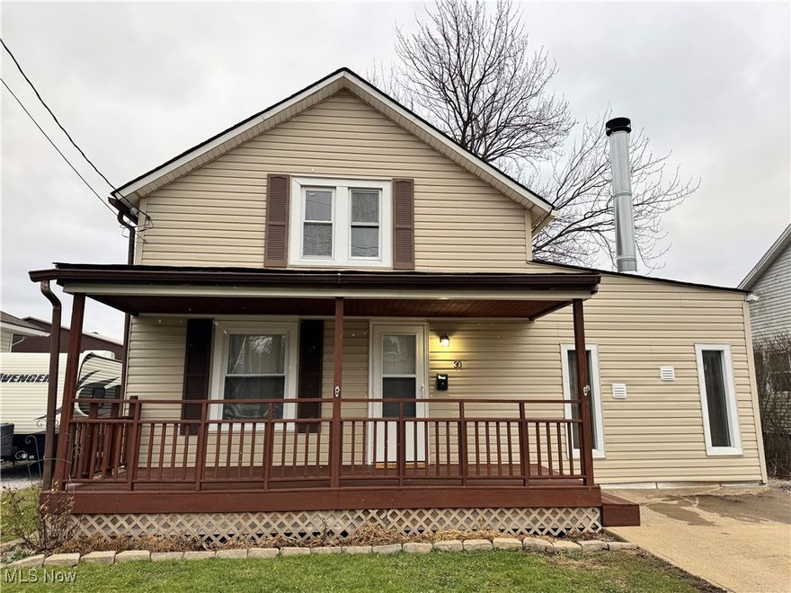 Welcome to this charming house located on a quiet street in Rittman. The front porch is ample and welcoming. Inside you will find a large living room, a spacious dining room area opening to the large deck. The kitchen has new stainless-steel appliances that stay with the home. On the first floor you will also find the laundry room, with access to the back porch as well. The first floor is completed by the master bedroom, with its own full bath and closet. 
Upstairs, you encounter two other bedrooms and a full bath. 
The basement offers ample storage space and new sump pump. 
Other improvements include - new A/C unit, celling fans, electric panel, electric outlets, sliding door, gas lines, flood lights, thermostat - among others 
Schedule a showing today and make this house your new home.