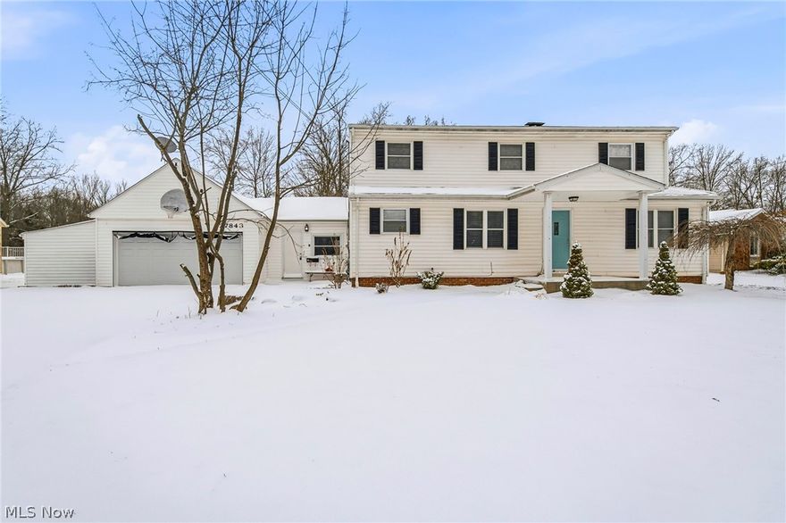 Welcome to this beautifully maintained and impressively spacious 5-bedroom, 3-full-bath Colonial set on nearly an acre in the heart of North Olmsted. Offering over 2,200 sq ft of living space plus a partial finished basement, this home blends classic charm, modern updates, and exceptional indoor–outdoor living.

The main level features an inviting open-concept layout with luxury vinyl flooring, a bright living room with a decorative wood-burning fireplace, and a well-appointed kitchen with ample cabinetry and prep space. Two first-floor bedrooms and a full bath create flexible options for guests, multigenerational living, or a home office. All appliances are included, providing added convenience for the new owner.

Upstairs, you'll find three generously sized bedrooms, a versatile loft, and a full bathroom. 

The finished basement expands your living options even further—offering a large family room, bar, laundry area, a full bathroom, and a versatile bonus room perfect for a workshop, gym, or hobby space.

Outside this property sits on a .96 acre lot, the backyard provides a rare level of space and privacy—perfect for gatherings, backyard games, firepit nights, gardening, and the opportunities are truly endless.

Additional features include a two-car garage with an attached shed and direct access to the breezeway leading into the home, and a rear garage door for easy access to the yard. 

Conveniently located minutes from shopping, dining, parks, schools, and highway access, this home offers the perfect blend of space, comfort, and location.