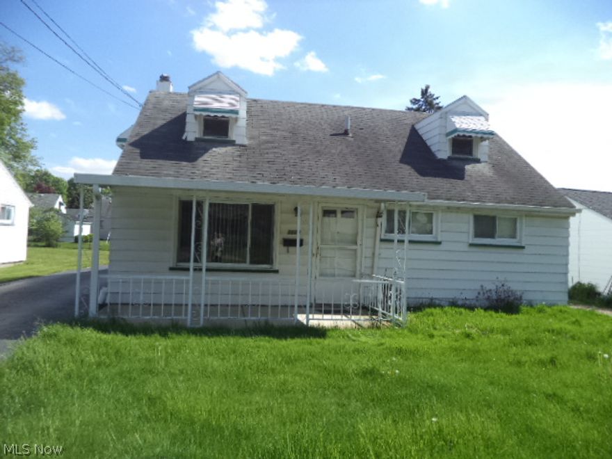 This is a Beautiful 3 Bedroom, 1 Bath located in Youngstown! Youngstown City School District. Detached garage, covered front porch, kitchen w/dining area and appliances, and finished attic. Washer/dryer provided. This will not last long MOVE IN READY! Monthly rent is $650.00 plus utilities. Full deposit and first months rent required. No pets or smoking permitted. MUST SEE!