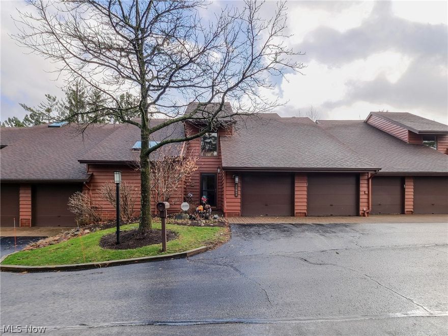 What a great opportunity to own in Beachwood's Fairmount Court. This home features a white kitchen with skylights and an eat-in breakfast area. A cozy wood-burning fireplace will keep you warm in the living room. Also on the first floor is the primary suite. Sliding glass doors lead to a concrete patio and a pretty private yard. Upstairs you will find an oversized loft and another bedroom. With 2-zone heating and cooling and loads of storage, this home is not to be missed. Close to shopping and dining, schedule your showing today!