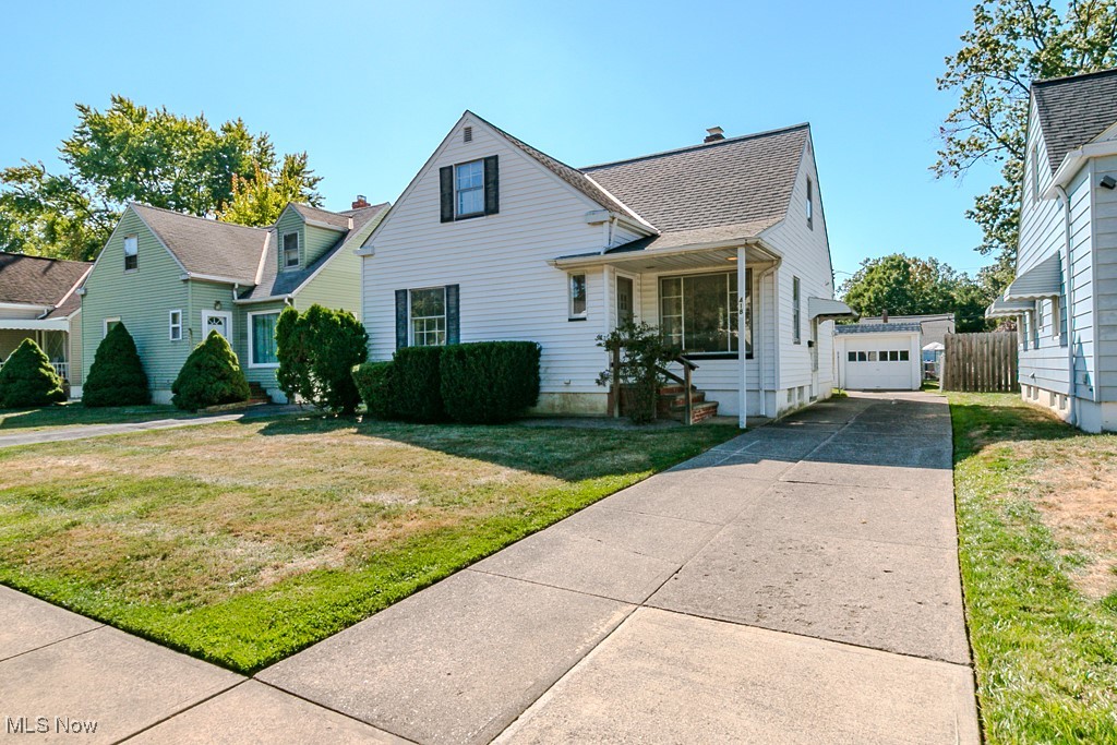 Welcome to 418 E. 274th St., a well-maintained home that has been lovingly cared for over the years. This property combines timeless retro charm with a thoughtful layout, making it a truly unique opportunity in Euclid. Step inside and you’ll be greeted by a bright living room that sets the tone for the warmth of this home. The first floor offers a convenient primary bedroom and full bathroom, a large dining room ideal for entertaining, and a spacious kitchen that opens to a delightful four-season room. This sunny retreat is perfect for casual gatherings—whether it’s watching the big game, playing cards, or relaxing after a long day.The lower level has been finished and includes a vintage-inspired bar that once served as the heart of holiday entertaining. With plenty of room to host friends and family, this space is ready to come alive again. Upstairs, you’ll find three generously sized bedrooms with abundant storage tucked into every nook and cranny—plus a rare full bathroom that many bungalows in the area don’t offer. The backyard offers privacy and space to unwind, and the roomy one-car garage provides both convenience and additional storage. Important to note: the City of Euclid Point of Sale inspection has already been completed, and the price reflects the BUYER ASSUMING those POS requirements, making this a straightforward purchase. With a roof in excellent condition and a layout that balances comfort with charm, this home is ready for its next chapter. Bring your personal touches and enjoy all that this Euclid gem has to offer!